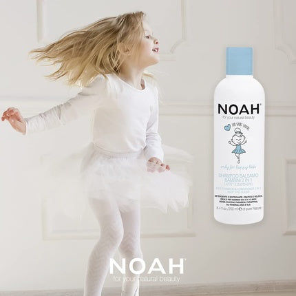 Șampon și Balsam Copii Noah, 2 în 1, 250ml, Alb