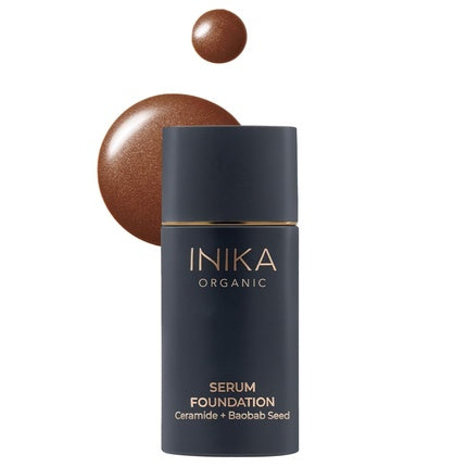 Serum Foundation Inika Organic, Acoperire Medie până la Completă, Culoare Bronz