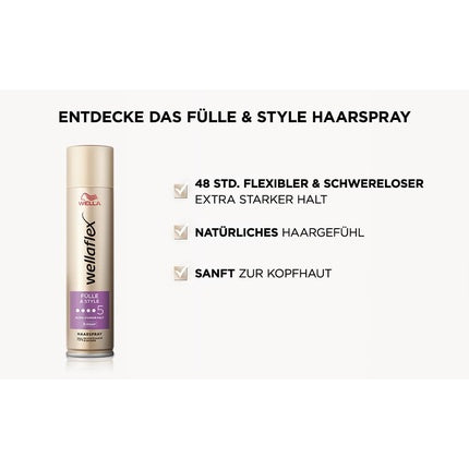 Fixativ Wellaflex Volum si Stil Feminin 250ml Auriu