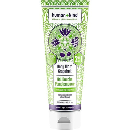 Gel de duș Human+Kind cu ulei de cocos și grapefruit, 250 ml