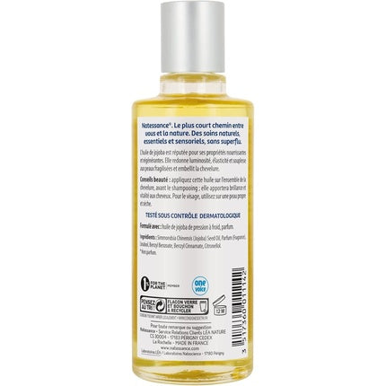 Ulei natural de jojoba, Natessance, 100ml, sticlă transparentă