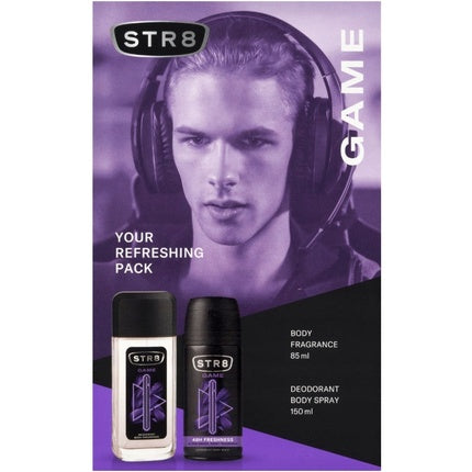 Set deodorant Str8 Game - Body Fragrance 85 ml și Deodorant Body Spray 150 ml, ambalaj cadou