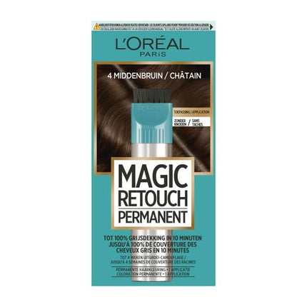 Vopsea pentru Păr L'Oréal Paris Magic Retouch Permanent No.4 Medium Brown