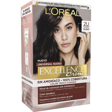 Vopsea de păr, L'Oréal Paris, Excellence Creme, brunet închis