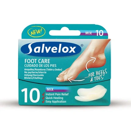 Salvequick, Salvelox Foot Care Mix Blisters, 10 bucăți