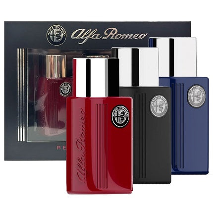 Set Parfum Alfa Romeo, Model Blue Black Red, Conținut: 3 x 40ml, Tip: Eau de Toilette