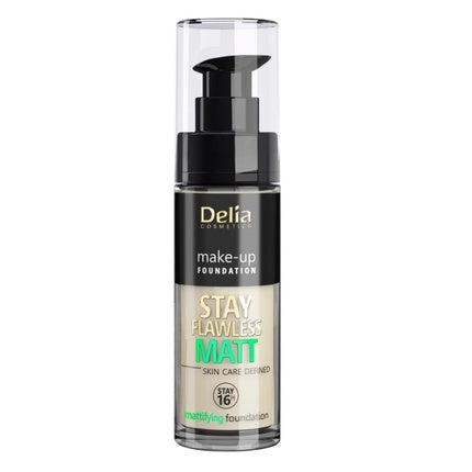 Fond de ten mat Delia Stay Flawless Matt 401, 30ml