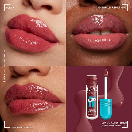 Gloss de buze NYX Professional Makeup Lip IV Hydrating Gloss Stain - Culoare roșu închis