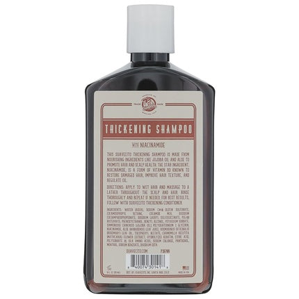 Suavecito Thickening Shampoo with Niacinamide, 330 ml