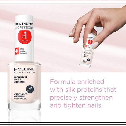 Ser întăritor unghii, Eveline Cosmetics, Maximum Growth, 12ml
