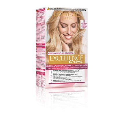 Vopsea de păr, L'Oréal Paris, Excellence Creme, blond foarte deschis
