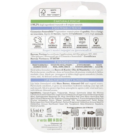 Balsam Buze, I Provenzali, Mandorle Dolci, 5.5ml