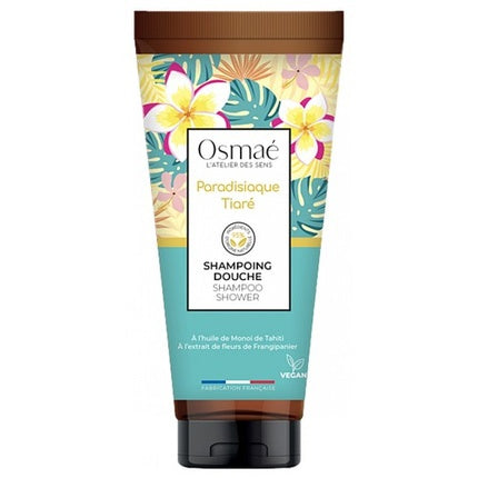 Osmae Paradise Shower Shampoo Tiare, 100ml, Tubă cu capac negru, design tropical