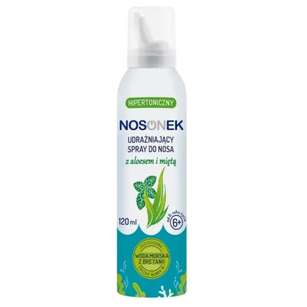 Spray Nazal Hipertonic Nosonek, Aloe Vera și Mentă, 120 ml