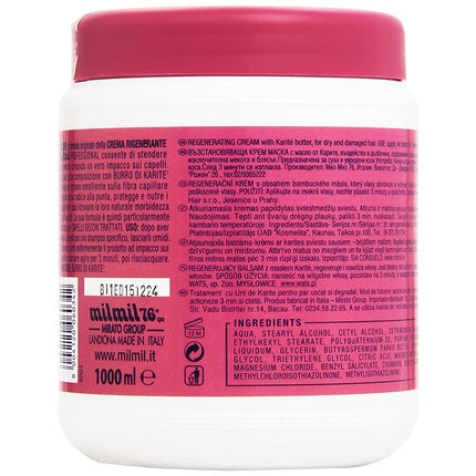 Masca de păr, Mil Mil, Shea Butter, 1000 ml, alb
