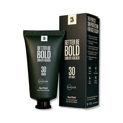 Fluid solar matifiant SPF 30 pentru cap chel și față - Better Be Bold, 54g