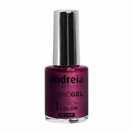 Lac Unghii Andreia Hybrid Fusion H87, Culoare Mov Cu Sclipici, 10.5ml