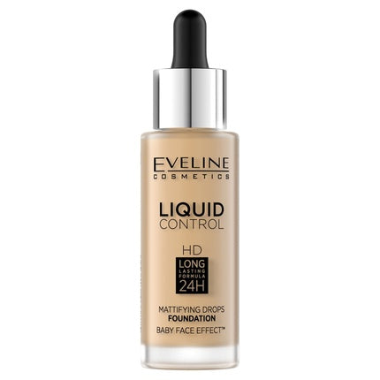 Primer facial Eveline Cosmetics Liquid Control HD, 32 ml, Vanilla Beige