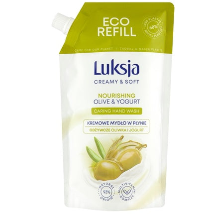 Luksja Creamy Liquid Soap Olive And Yogurt Refill, 400ml