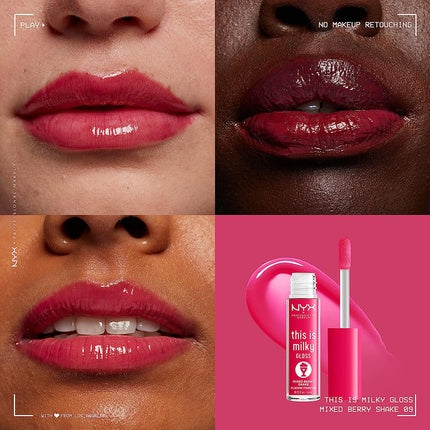 Gloss de buze, NYX, This Is Milky, zmeură