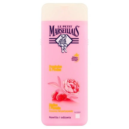 Gel de duș, Le Petit Marseillais, Zmeură și Bujor, 400ml