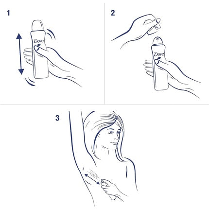 Deodorant aerosol, Dove, Coconut și Floare de Iasomie, 250ml