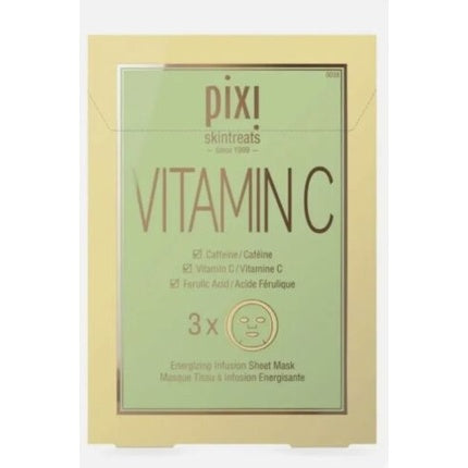 Masca Facială Tip Hârtie, Pixi, Vitamina C, 3 bucăți, 22 g