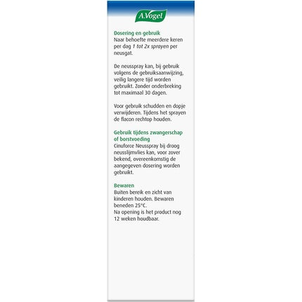 Spray nazal, A Vogel, Cinuforce, alb, 15ml