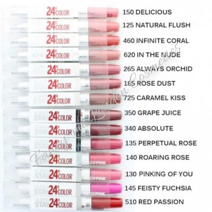 Maybelline Superstay 24 Hour Lip Color, 10 ml, roz