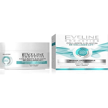 Crema antirid zi si noapte, Eveline, 3D Collagen Lift Intense, 50ml