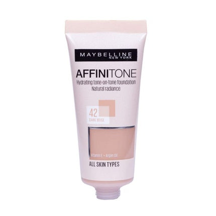 Fond de ten Maybelline Affinitone, 30ml, 42 Dark Beige, ambalaj rotund