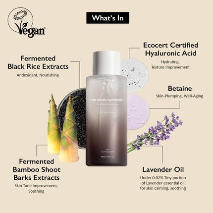 Toner Haruharu Wonder Black Rice Hyaluronic - 300ml