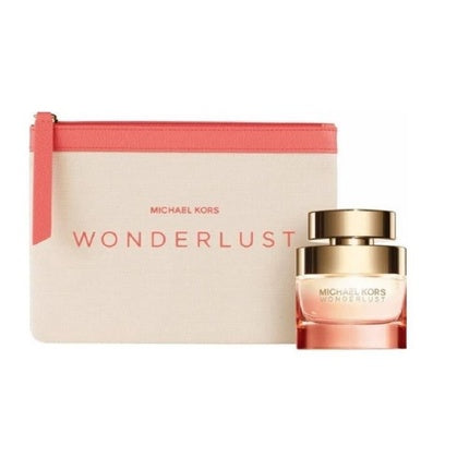 Set Parfum Michael Kors Wonderlust pentru Femei, EDP Spray, 50ml + Pouch Coral