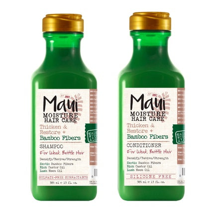 Set Shampoo și Condiționar Maui Moisture Thicken & Restore cu Fibre de Bambus, 867g