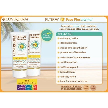 Cremă față Farmecco Coverderm SPF30 Tinted, ten normal, 50ml
