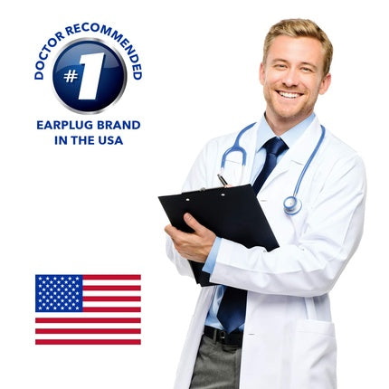 Mack's Flightguard Earplugs pentru atenuarea presiunii, culoare albastră, 26dB NRR
