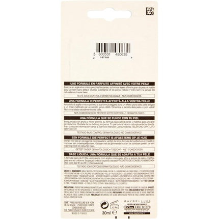Fond de ten Maybelline New York Fit Me Matte and Poreless, 30ml, culoare 04 Soft Ivory