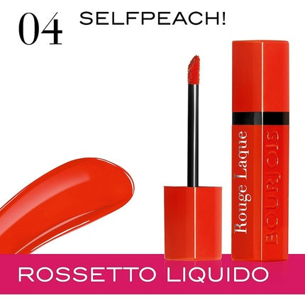 Ruj lichid Bourjois Rouge Laque Selfpeach, portocaliu coral, 6ml