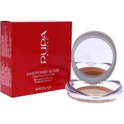 Pupa Milano Luminys Baked All Over Illuminating Blush Powder, 05 Gold Stripes, pudră fard de față