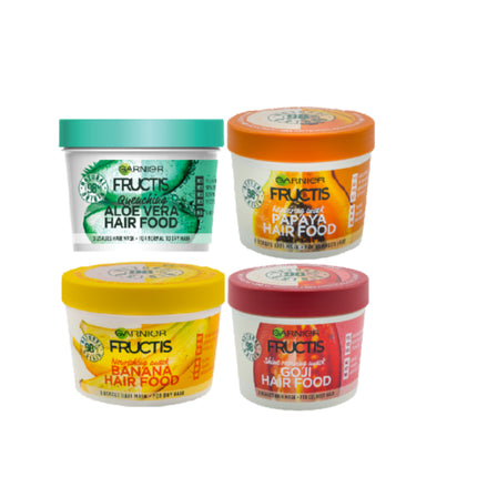 Garnier Fructis Banana Hair Food, Mască de păr pentru păr uscat și deteriorat, 390 ml