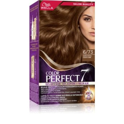 Wella Color Perfect 7, Vopsea de păr pentru acasă, nuanța 6/73, cutie, 70 g