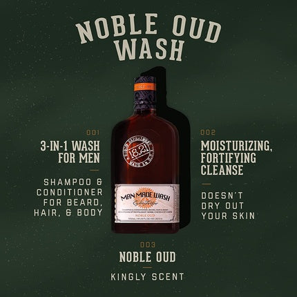 Șampon & Balsam 18.21 Man Made Wash Noble Oud, 532ml