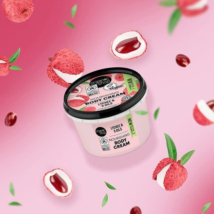 Cremă de corp, Organic Shop, Lychee și 5 uleiuri, roz