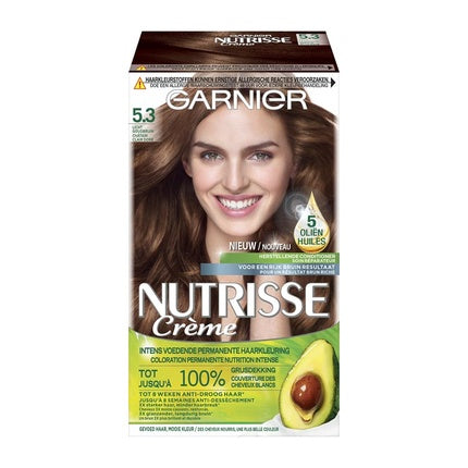 Vopsea de păr Garnier Nutrisse Creme 5.3 Castaniu Auriu Deschis