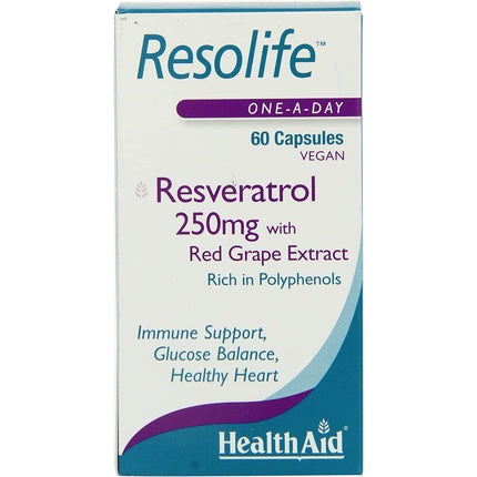 Capsule, HealthAid, Resolife, resveratrol 250mg