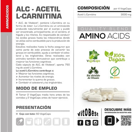 Supliment, Vit.O.Best, Acetil L-Carnitina, capsule