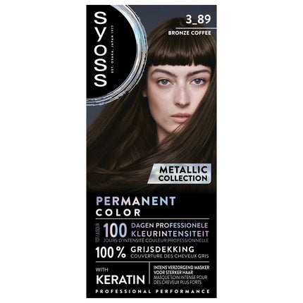 Syoss 3-89 Bronze Coffee - Culoare Permanentă cu Efect Metalic