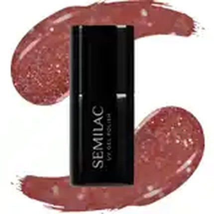 Vernis Unghii Semilac Mindful 654, Culoare Roz Bej cu Străluciri, Capacitate 7ml