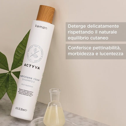 Șampon Kemon Actyva Nutrizione Ricca, alb, 250ml