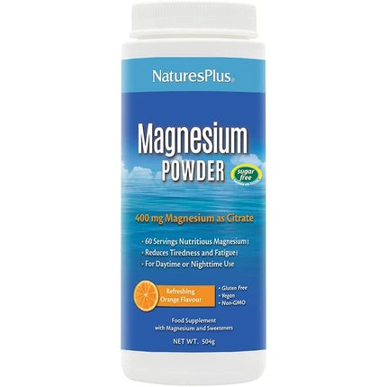 Supliment Magneziu, Nature's Plus, pudra, portocaliu, 400mg